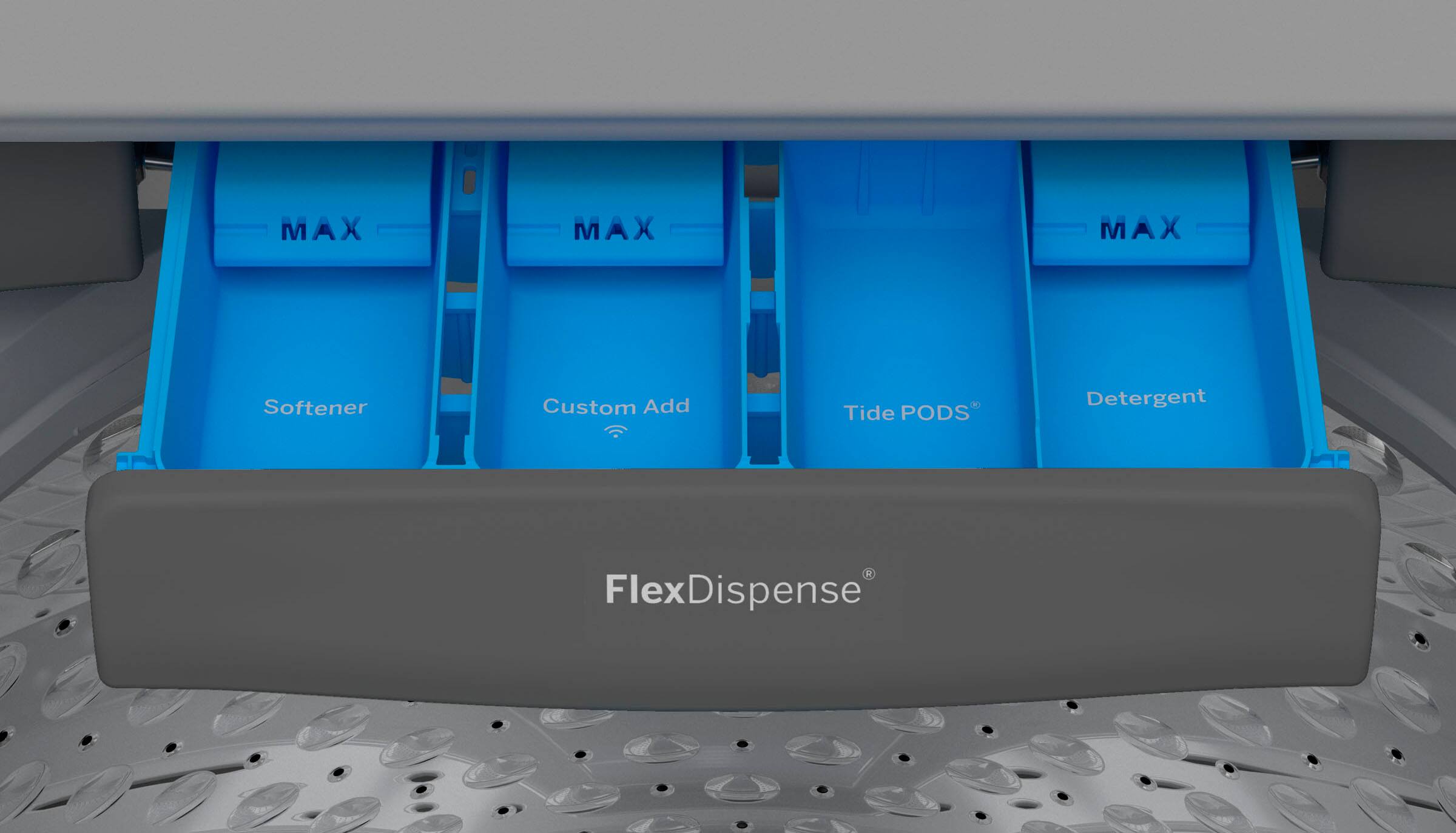 Alt View 27. GE Profile - 5.0 Cu Ft High Efficiency Smart Top Load Washer with Smarter Wash Technology, Easier Reach & Microban Technology - Diamond Gray.