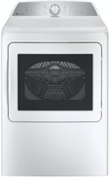 GE Profile - 7.4 Cu. Ft. Smart Electric Dryer with Sanitize Cycle and Sensor Dry - White - Front_Zoom