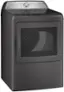 Angle. GE Profile - 7.4 Cu. Ft. Smart Electric Dryer with Sanitize Cycle and Sensor Dry - Diamond Gray.