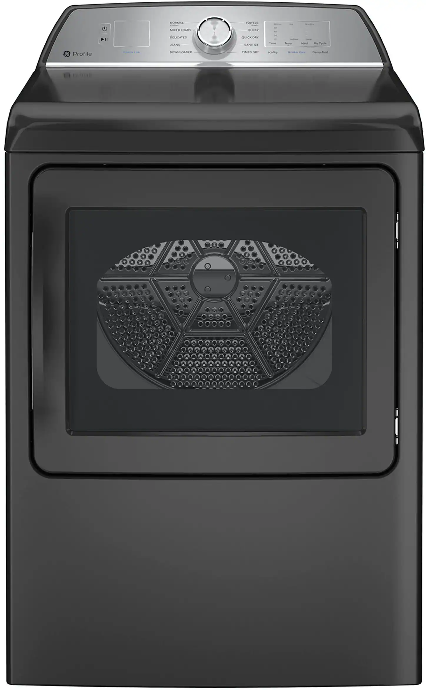 GE Profile - 7.4 Cu. Ft. Smart Electric Dryer with Sanitize Cycle and Sensor Dry - Diamond Gray