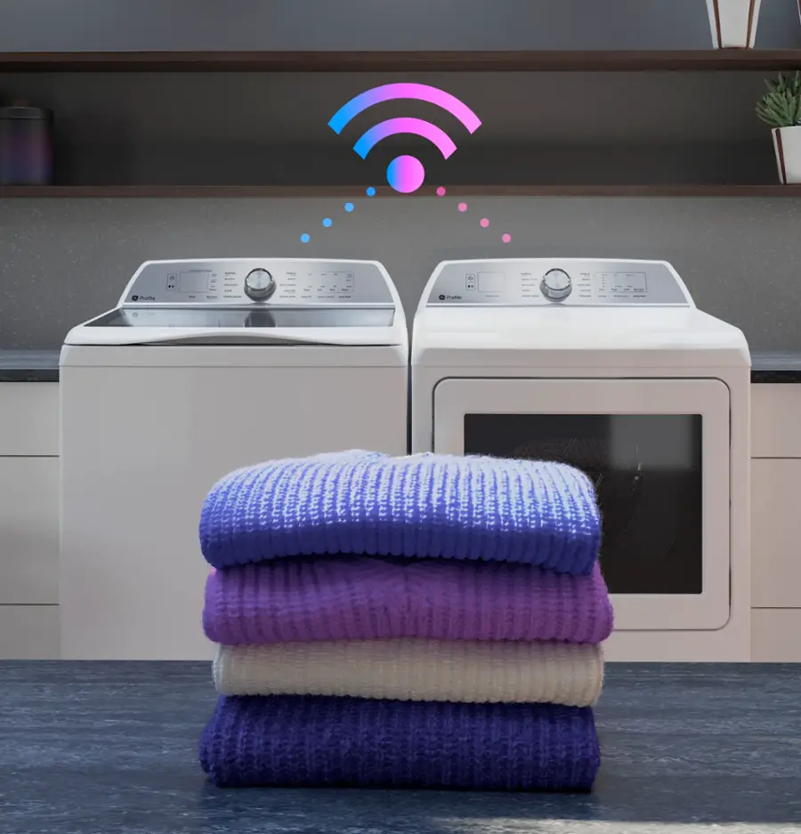 Alt View 16. GE Profile - 7.4 Cu. Ft. Smart Electric Dryer with Sanitize Cycle and Sensor Dry - Diamond Gray.