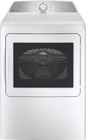 GE Profile - 7.4 Cu. Ft. Smart Gas Dryer with Sanitize Cycle and Sensor Dry - White with silver backsplash