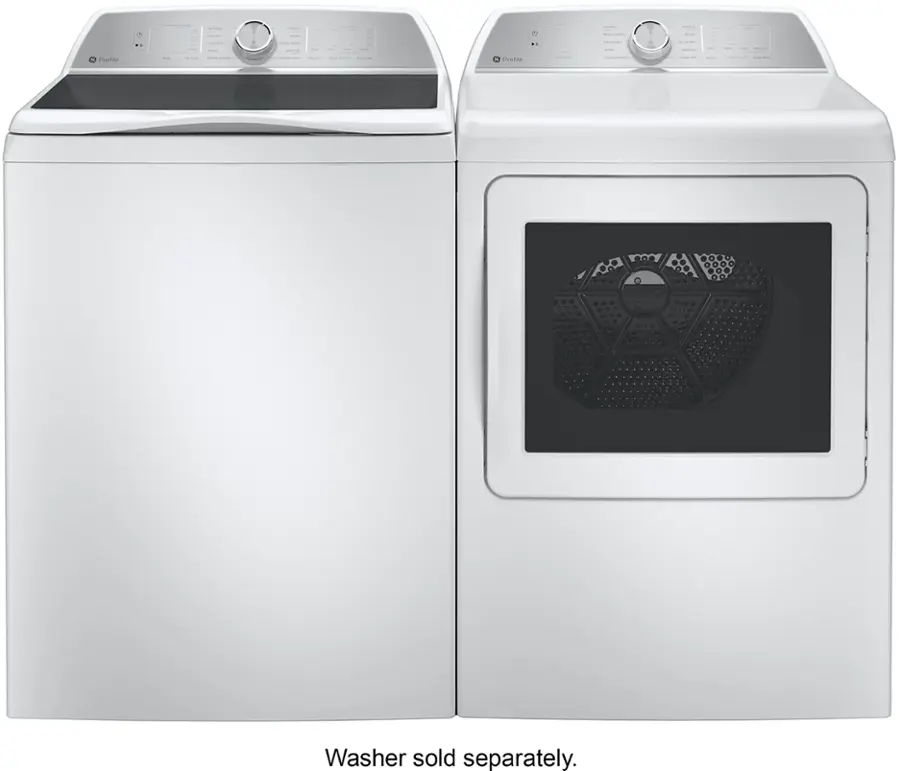 Alt View 13. GE Profile - 7.4 Cu. Ft. Smart Gas Dryer with Sanitize Cycle and Sensor Dry - White.