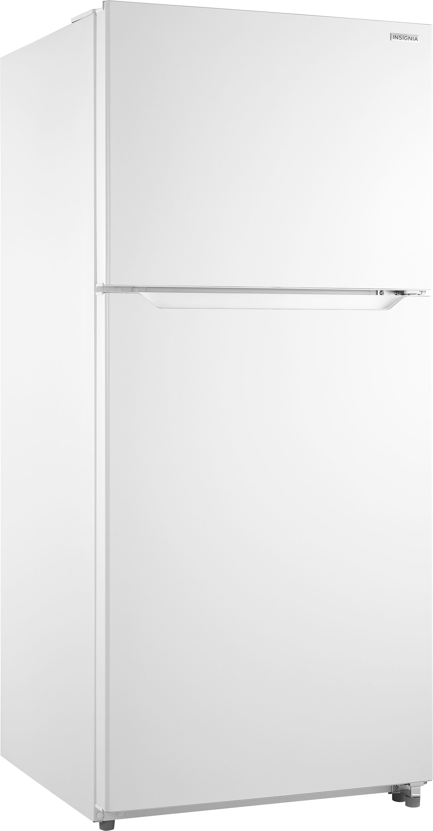 Angle View: Insignia™ - 18 Cu. Ft. Top-Freezer Refrigerator withENERGY STAR Certification - White