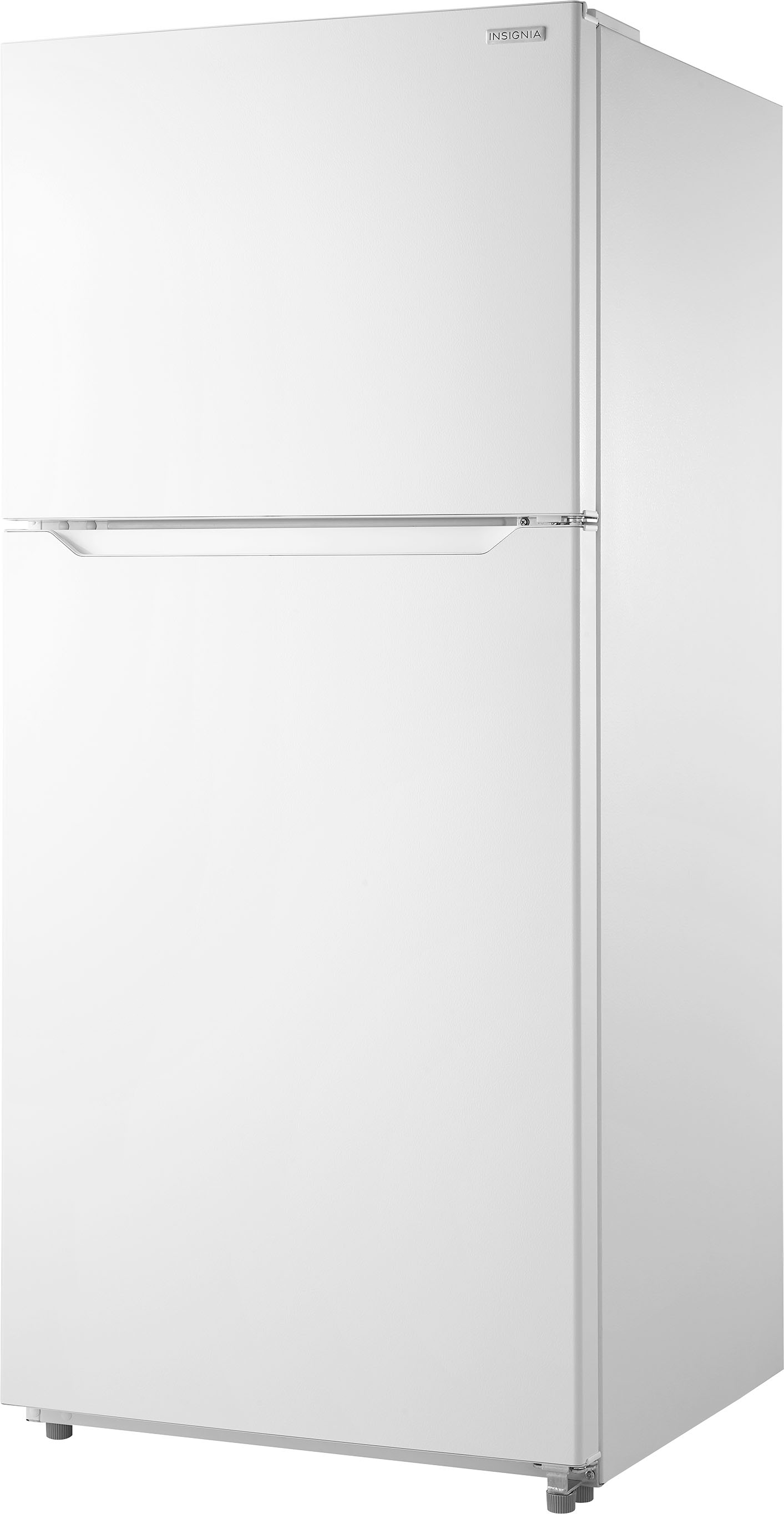 Left View: Insignia™ - 18 Cu. Ft. Top-Freezer Refrigerator withENERGY STAR Certification - White