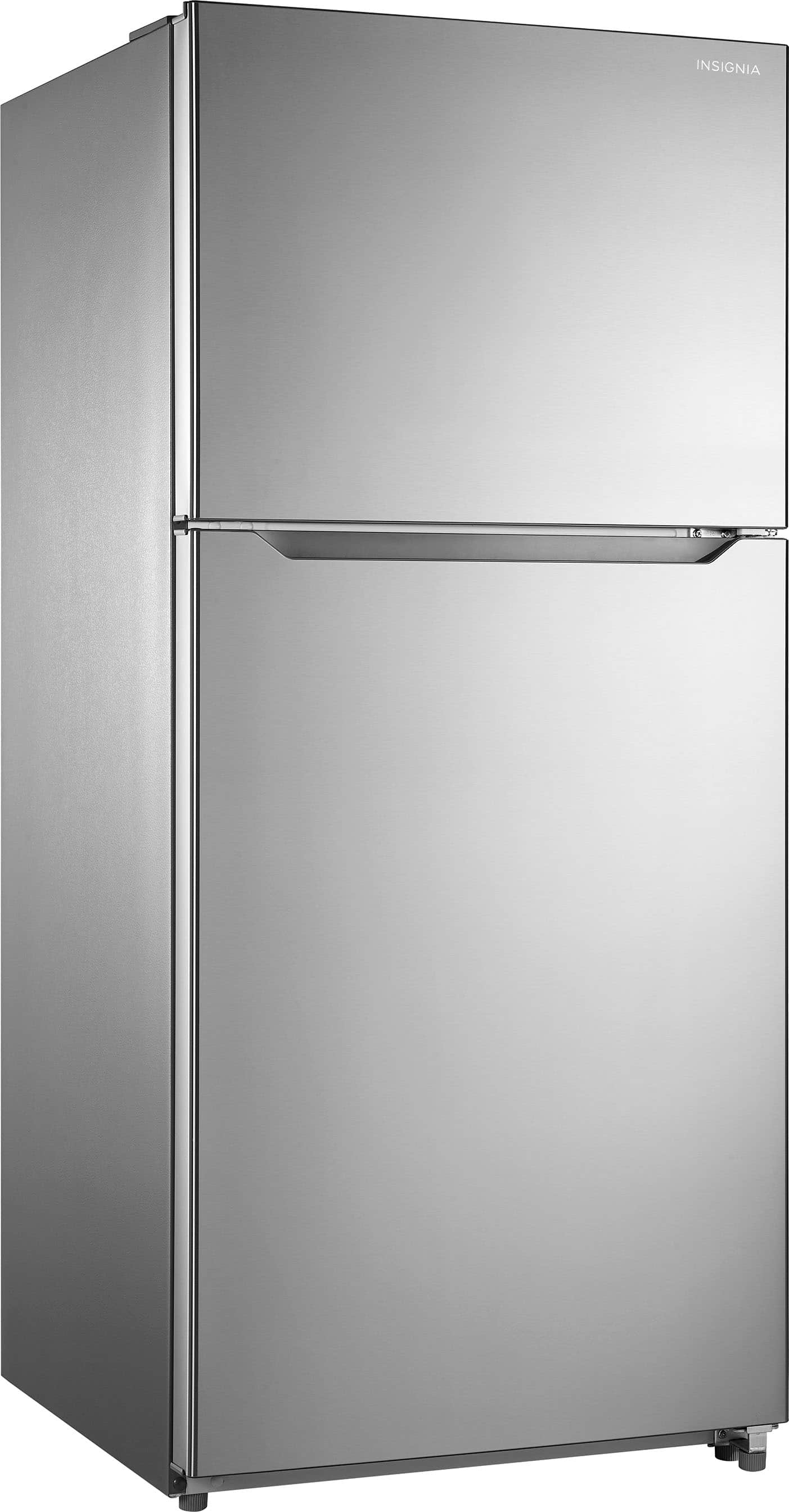 Alt View 16. Insignia™ - 18 Cu. Ft. Top-Freezer Refrigerator with ENERGY STAR Certification - Stainless Steel.