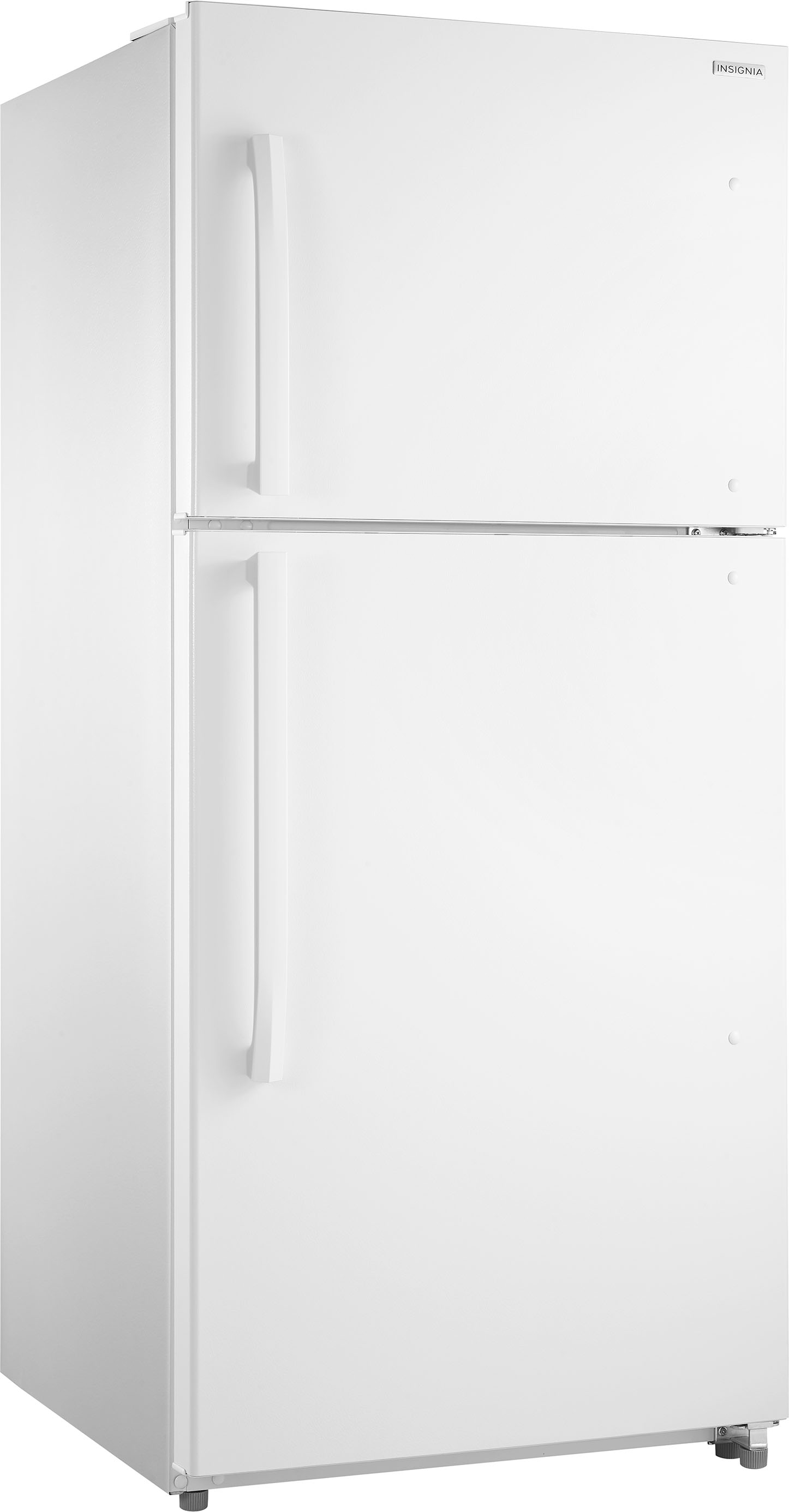 Angle View: Insignia™ - 18 Cu. Ft. Top-Freezer Refrigerator - White