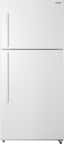 Front. Insignia™ - 18 Cu. Ft. Top-Freezer Refrigerator with Handles - White.