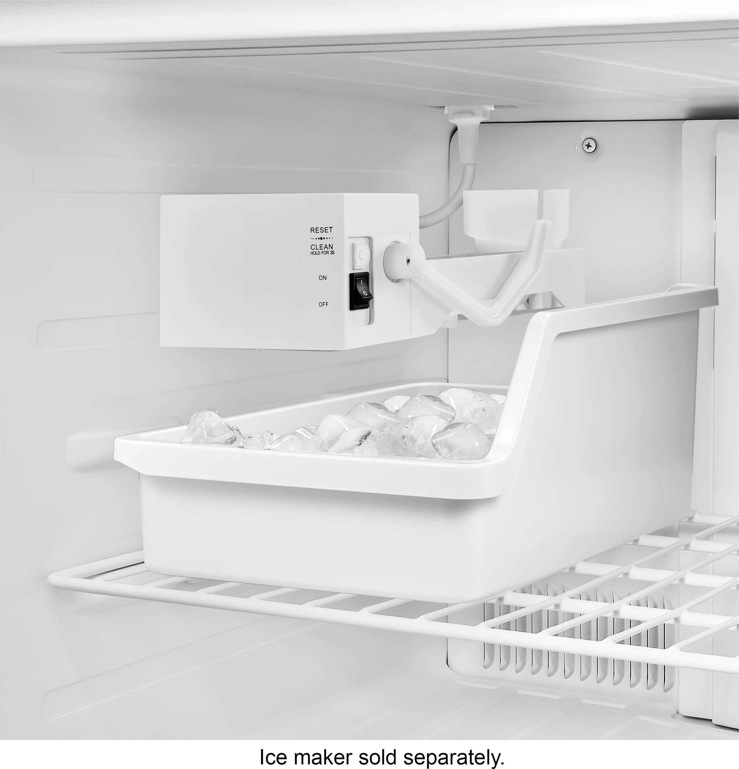 Alt View 14. Insignia™ - 18 Cu. Ft. Top-Freezer Refrigerator with Handles - White.