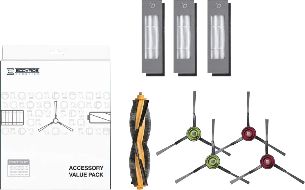 ECOVACS Robotics - Ecovacs Deebot Accessory Pack - Replacement Brushes and Filters