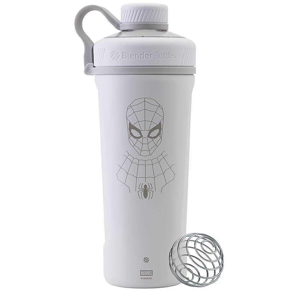 Angle. BlenderBottle - Marvel Series Radian 26 oz. Double Vacuum Insulated Stainless Steel Water Bottle/Shaker Cup - Matte White.