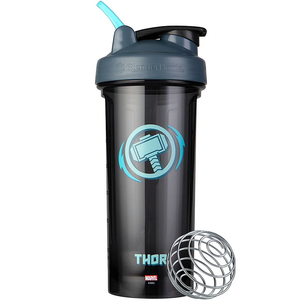 Angle View: BlenderBottle - Marvel Series Pro28 28 oz. Water Bottle/Shaker Cup - Blue