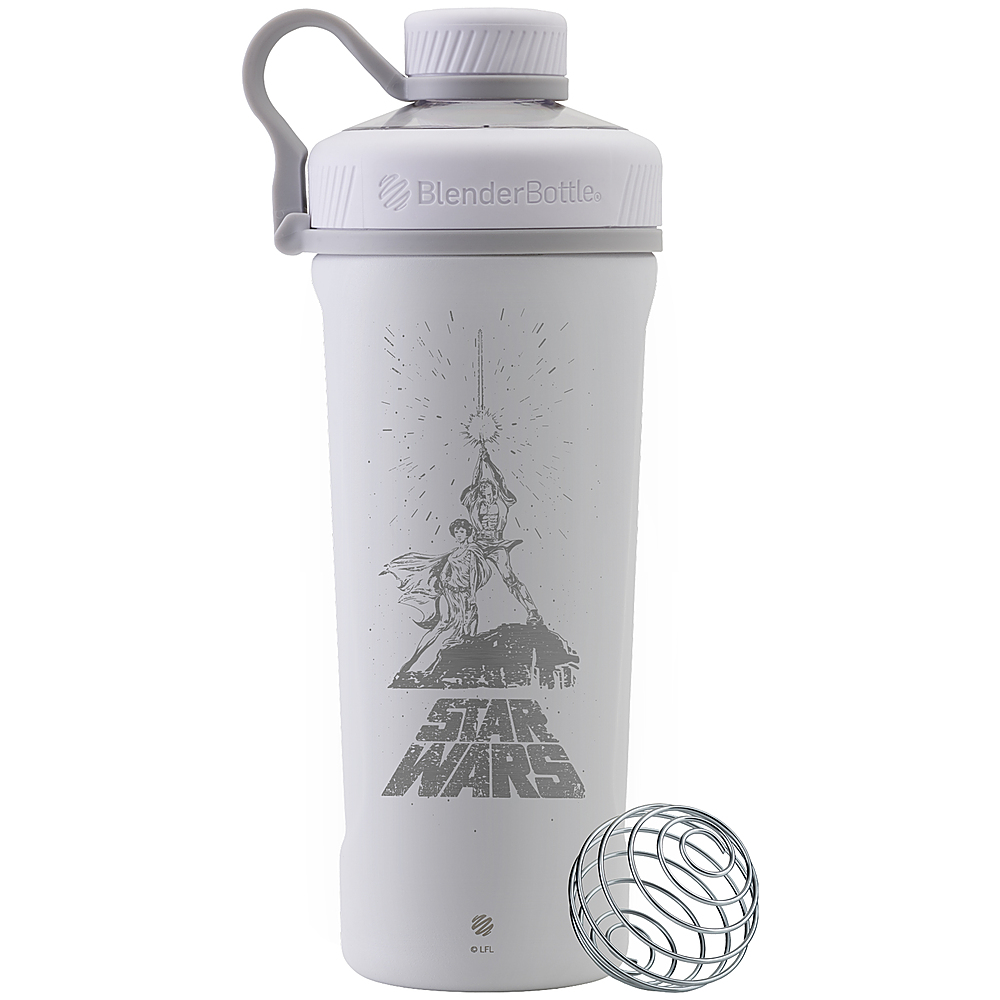Angle View: BlenderBottle - Star Wars Series Radian 26 oz. Double Vacuum Insulated Stainless Steel Water Bottle/Shaker Cup - Matte White