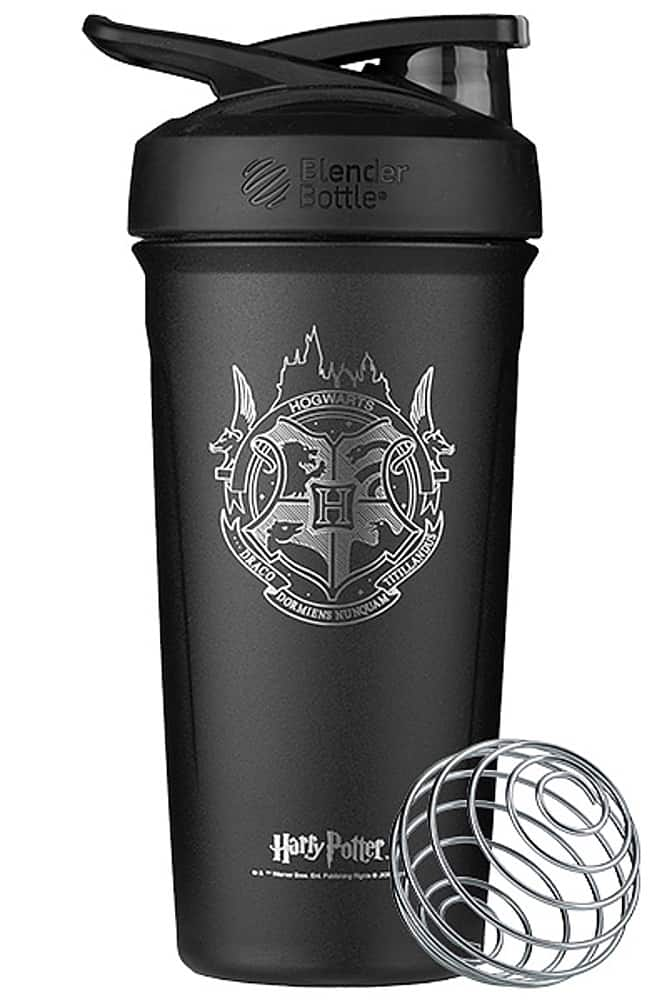 Angle View: BlenderBottle - Harry Potter Series Strada 24 oz. Insulated Stainless Steel Water Bottle/Shaker Cup - Black