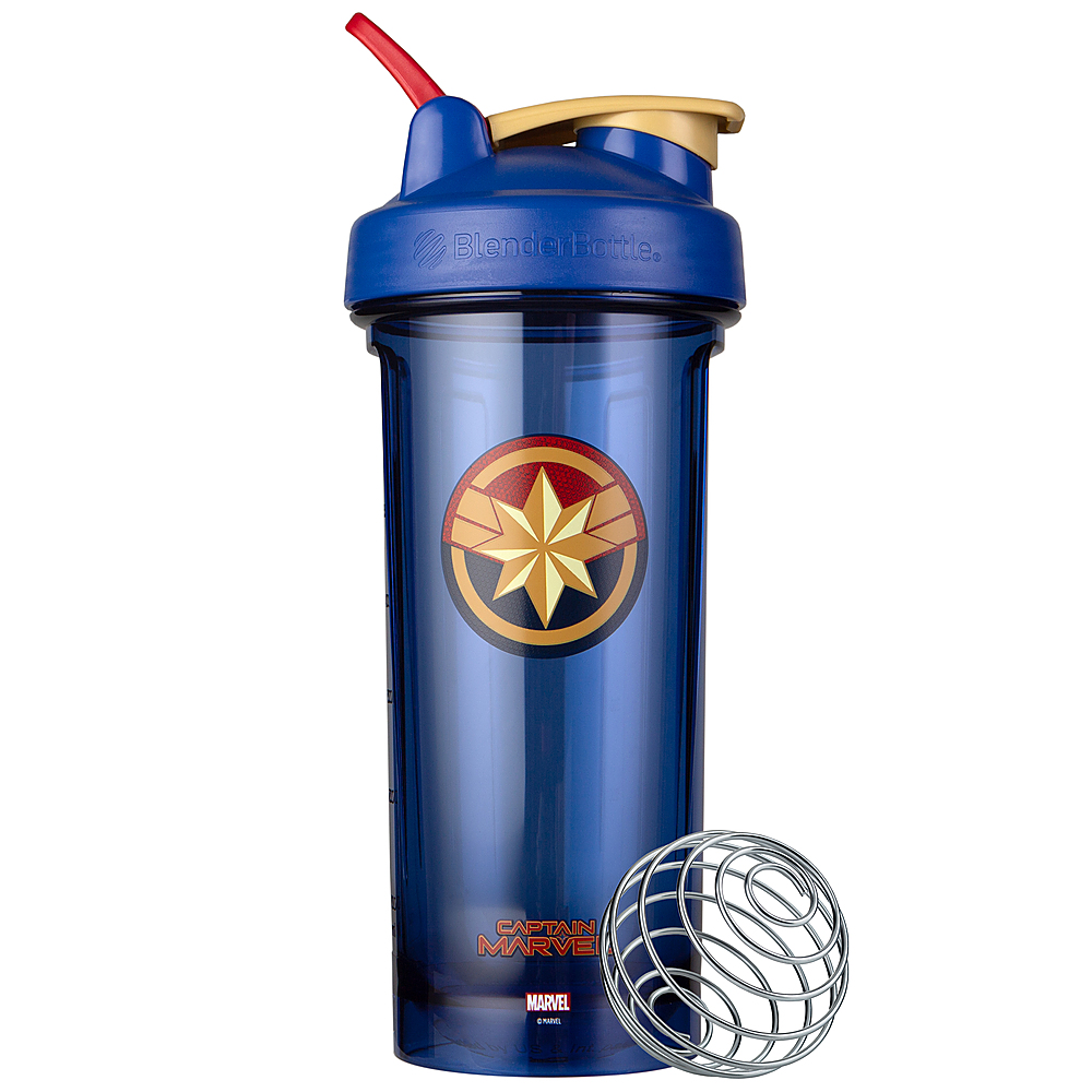 Angle View: BlenderBottle - Marvel Series Pro28 28 oz. Water Bottle/Shaker Cup - Blue