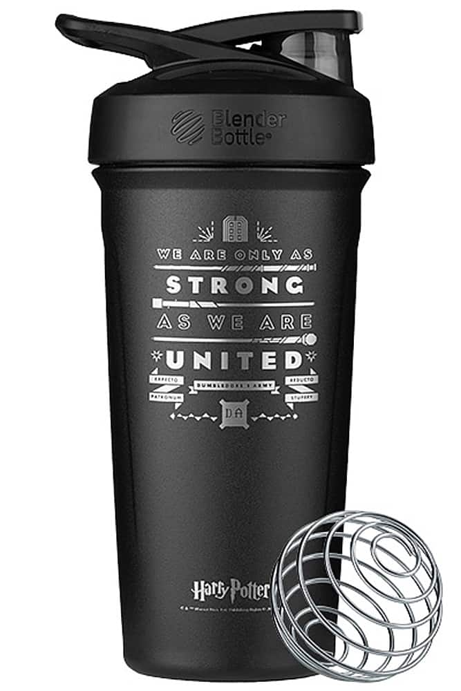 Angle View: BlenderBottle - Harry Potter Series Strada 24 oz. Insulated Stainless Steel Water Bottle/Shaker Cup - Black