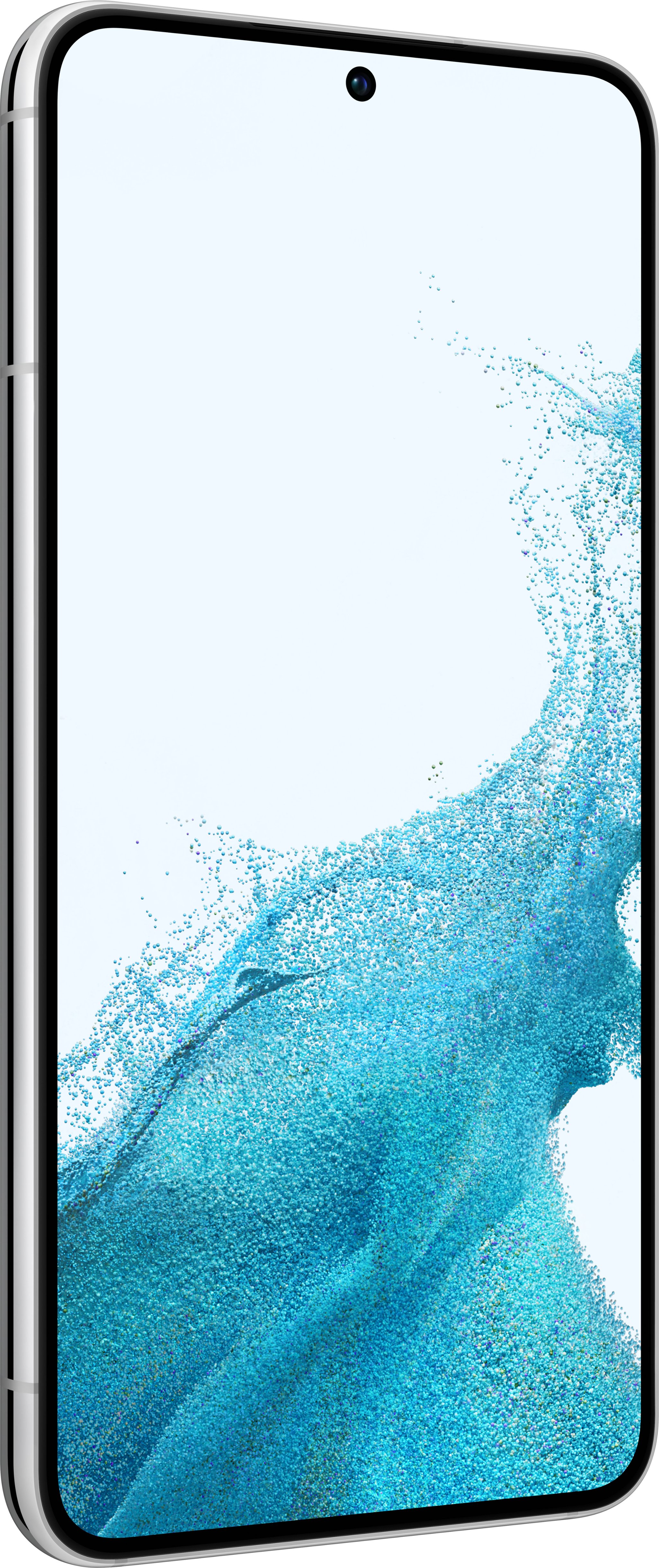 Angle View: Samsung - Galaxy S22 128GB - Phantom White (T-Mobile)