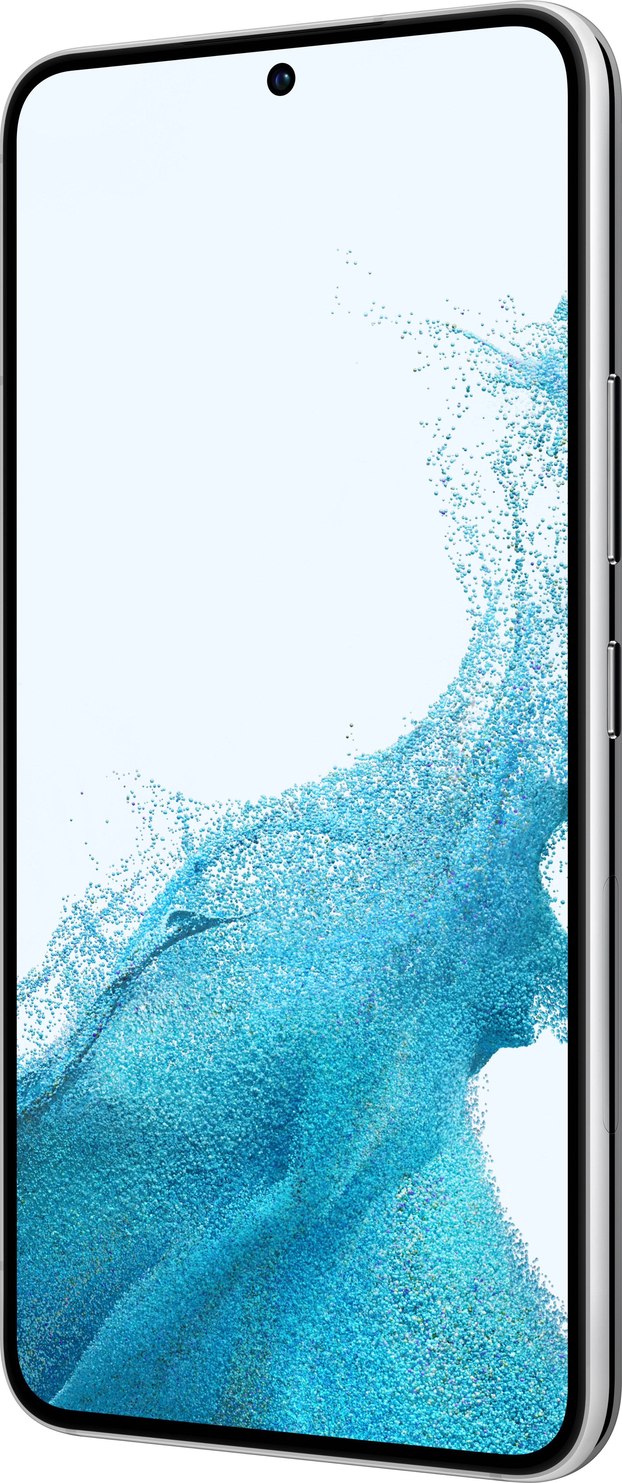 Left View: Samsung - Galaxy S22 128GB - Phantom White (T-Mobile)