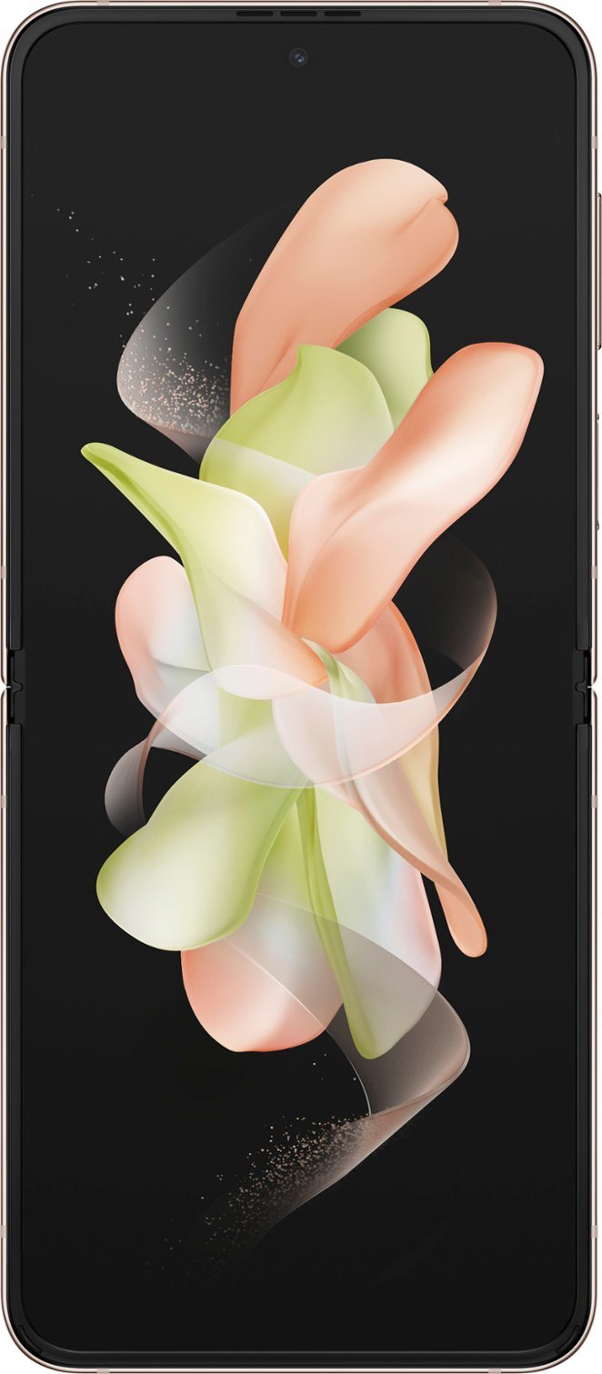 Zoom in on Alt View Zoom 14. Samsung - Galaxy Z Flip4 128GB - Pink Gold (T-Mobile).