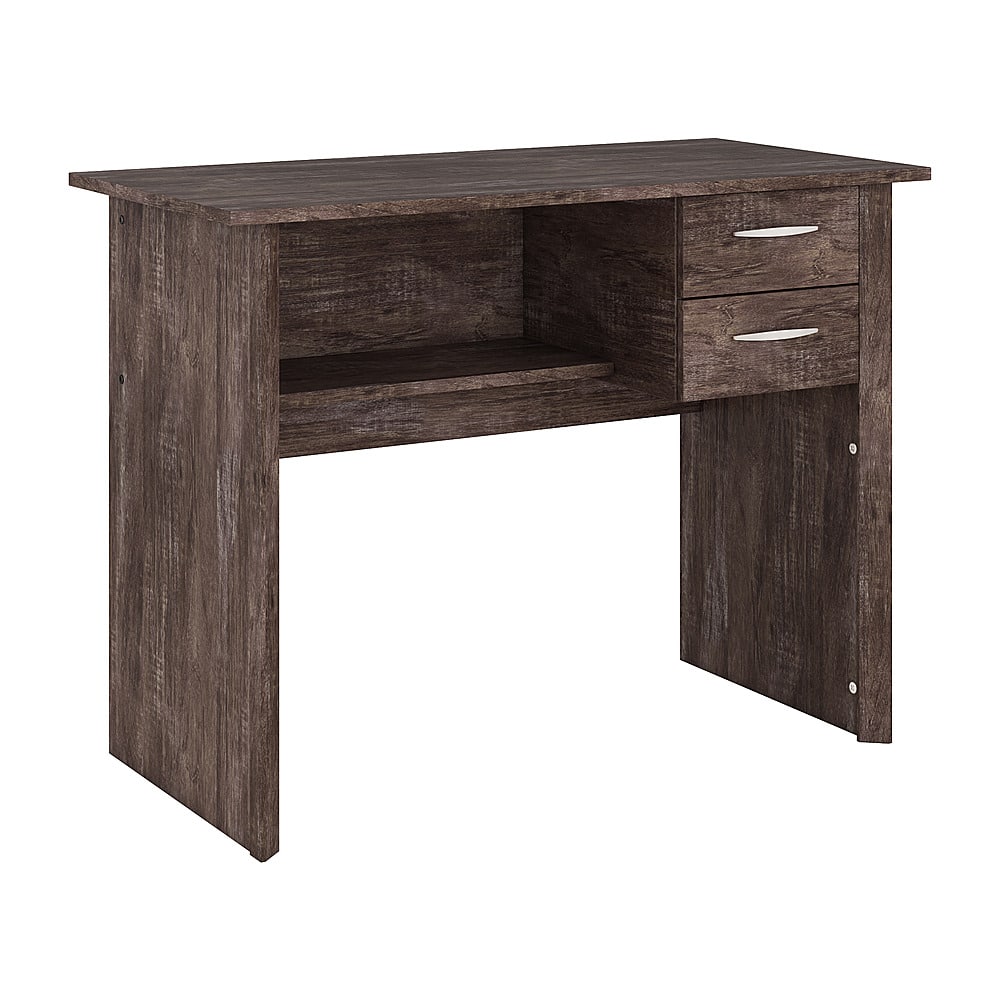 Angle View: CorLiving - Kingston Rustic Two Drawer Desk - Brown