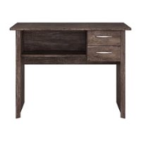 CorLiving - Kingston Rustic Two Drawer Desk - Brown - Front_Zoom