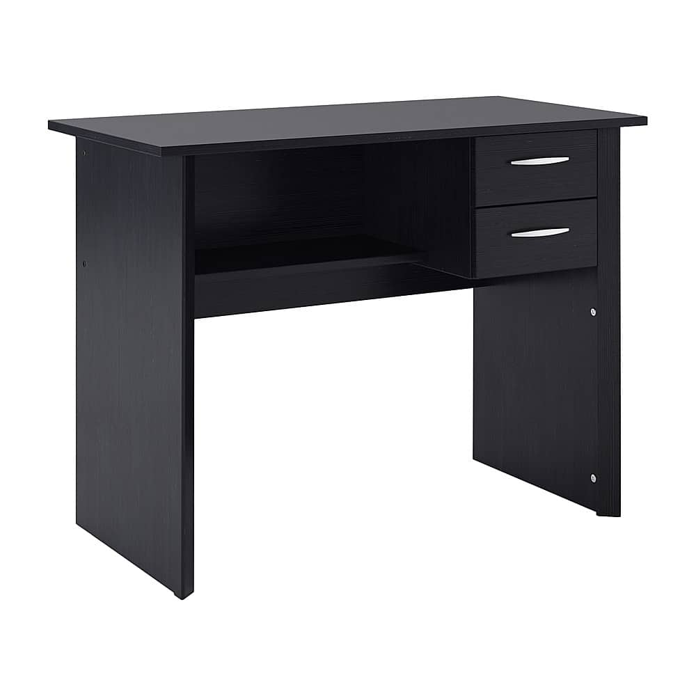 Angle View: CorLiving - Kingston Two Drawer Desk - Black Brown