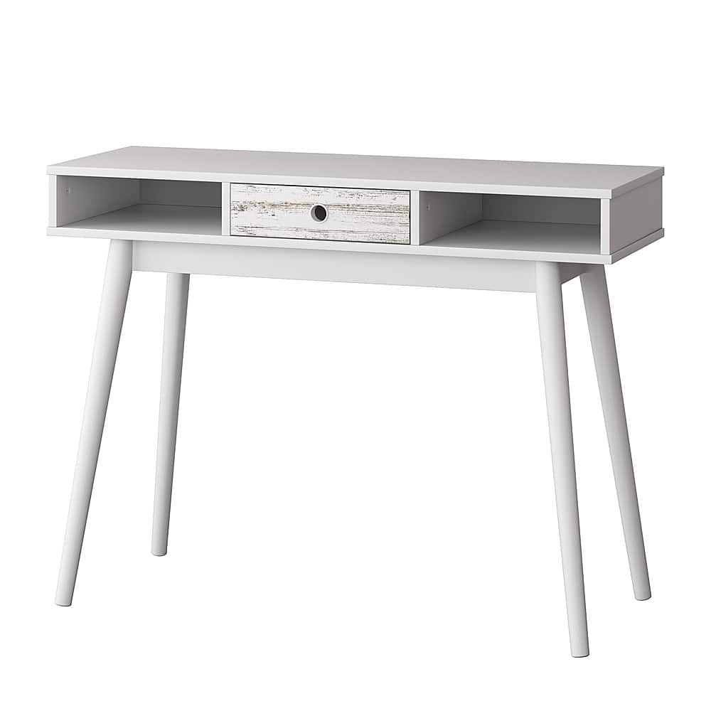 Left View: CorLiving - Acerra Entryway/Desk - White