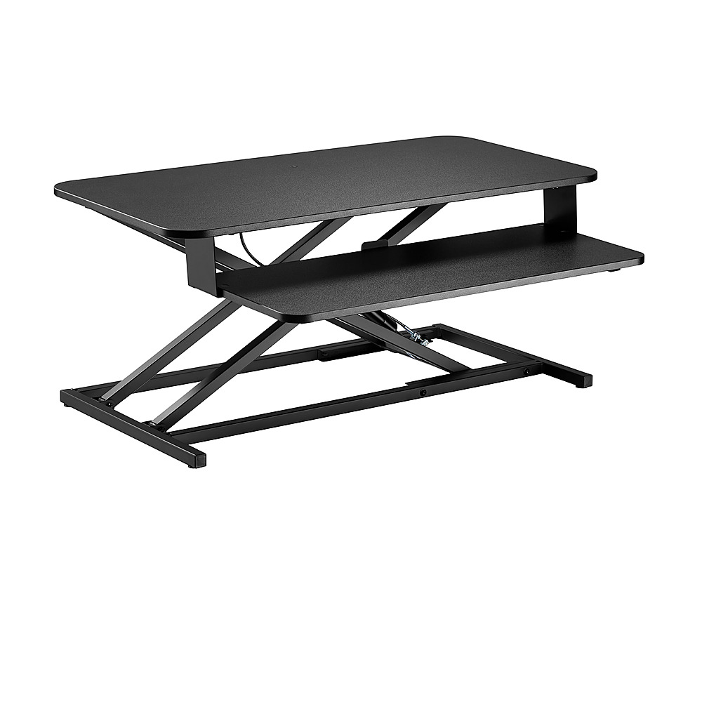 Angle View: CorLiving - Sit-Stand Desk Converter - Black