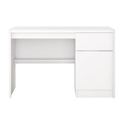 CorLiving - Kingston Classic Desk with Cabinet - White - Front_Zoom
