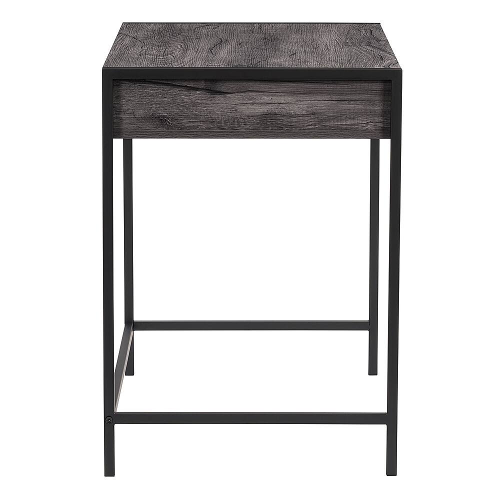 Left View: CorLiving - Auston Wood Grain Desk - Dark Grey