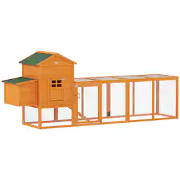 Pawhut - Large Run Included Chicken Coop with Removable Tray