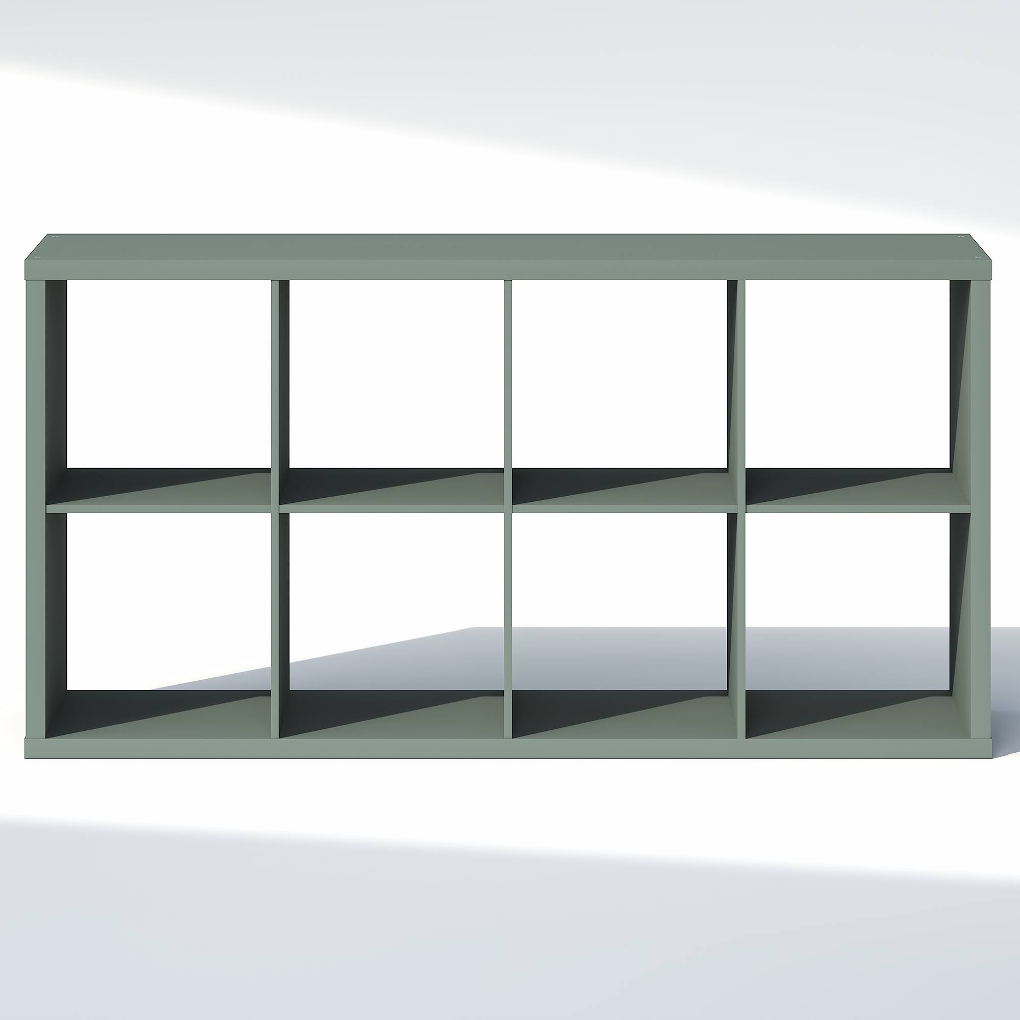 Alt View 5. Furinno - CUBIC Closet Organizers, 8-Cube Open Closet Organizer, Extra Thick Frame, for Wardrobe, Bedroom, Living Room - Sage Green.