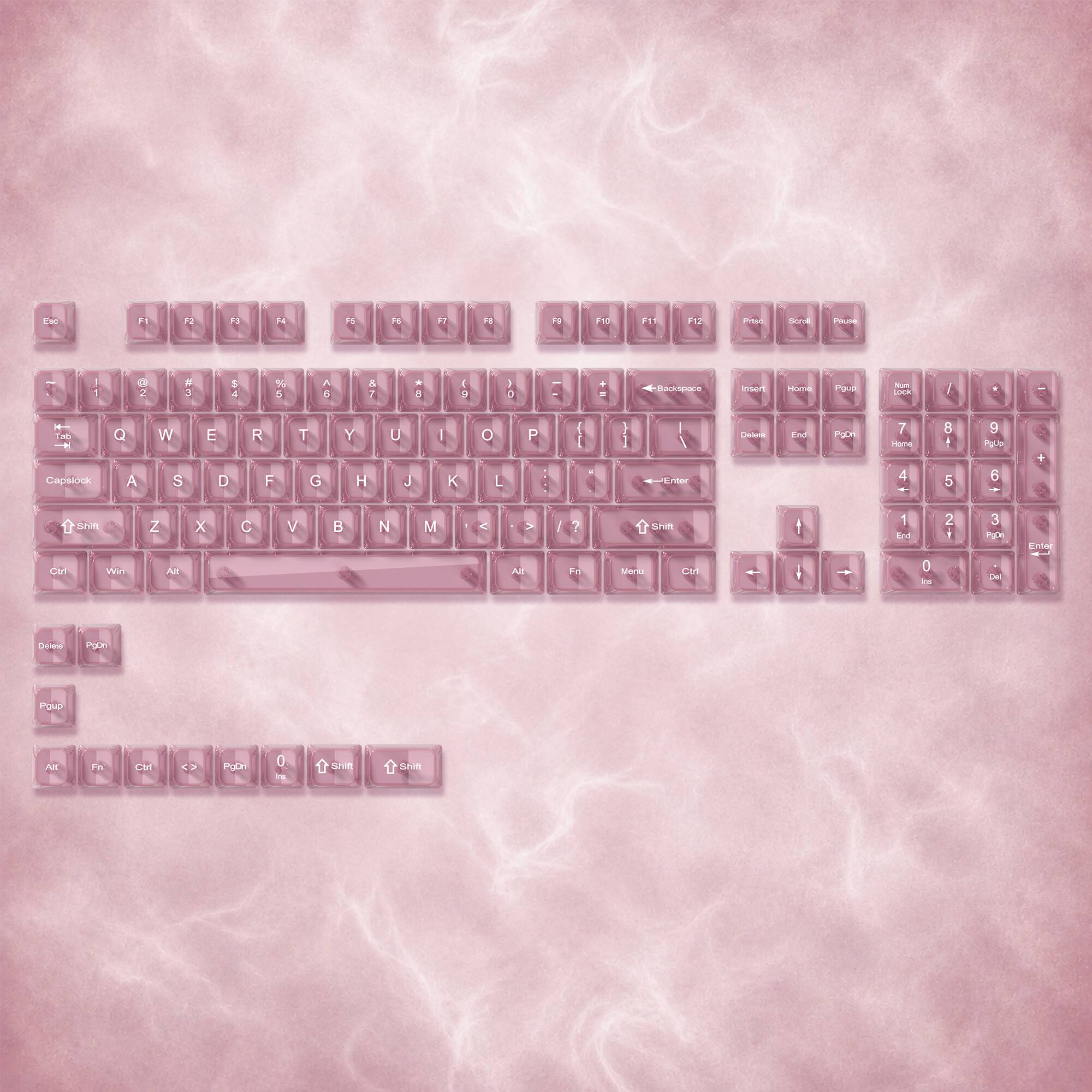 F1
F2
F3
F4
F5
F6
F7
F8
F9
F10
F11
F12
Print
Scroll
Pause
1
2
3
4
5
6
7
8
9
0
Backspace
Insert
Home
PgUp
Num Lock
Tab
Q
W
E
R
T
Y
U
I
O
P
Caps Lock
A
S
D
F
G
H
J
K
L
Enter
Shift
Z
X
C
V
B
N
M
Shift
Ctrl
Win
Alt
Fn
Menu
Ctrl
Ins
Del
Delete
PgDn
Alt
PgUp
Ctrl