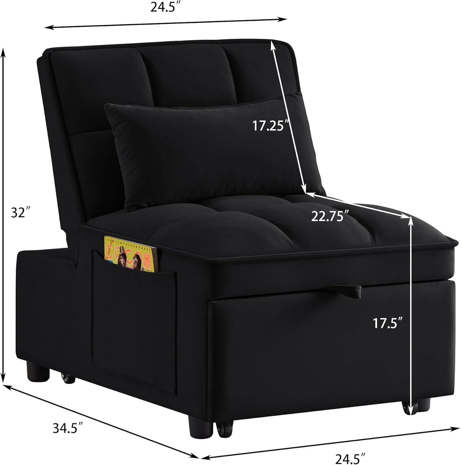 24.5" 17.25" 32" 22.75" 17.5" 34.5" 24.5"