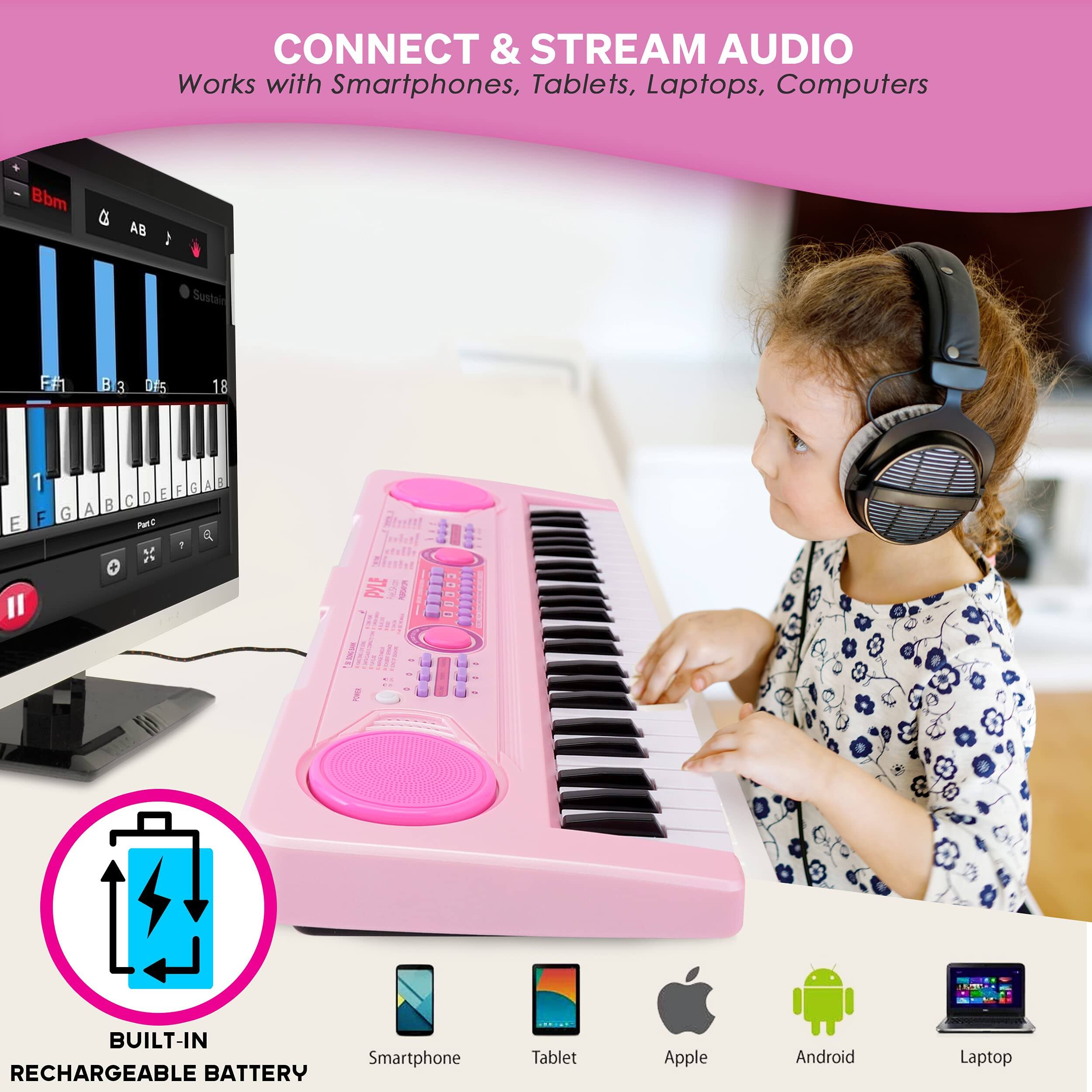 CONNECT & STREAM AUDIO  
Works with Smartphones, Tablets, Laptops, Computers  

BUILT-IN RECHARGEABLE BATTERY  

Smartphone  
Tablet  
Apple  
Android  
Laptop