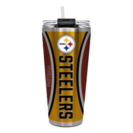 Great American Products - Pittsburgh Steelers 32oz. Big Slim Game Ball Travel Tumbler - Brown