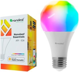Nanoleaf - Essentials A19 Smart Thread Bluetooth LED Bulbs  - White and Colors - White - Front_Zoom