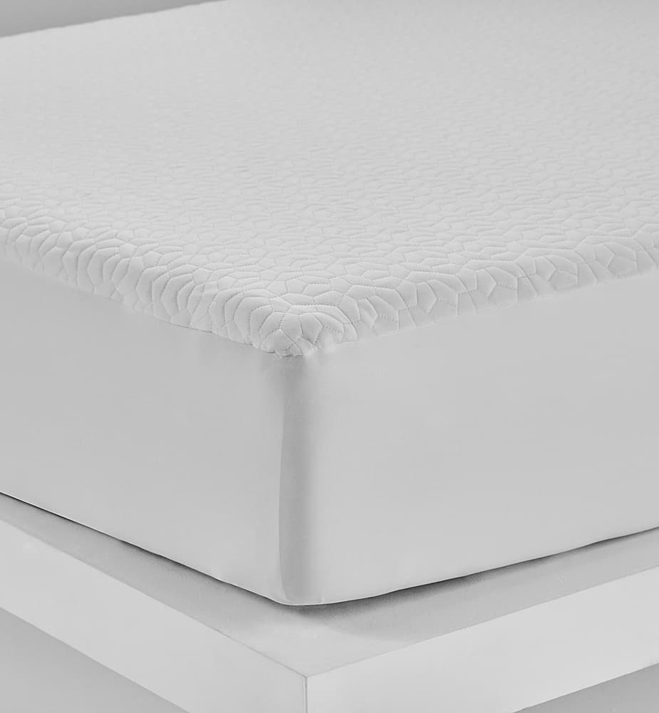 Left View: Bedgear - Moisture Wicking Mattress Protector- Full - White