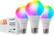 Front. Nanoleaf - Essentials A19 Smart Thread Bluetooth LED Bulbs (3-Pack) - White and Colors.