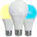 Alt View 17. Nanoleaf - Essentials A19 Smart Thread Bluetooth LED Bulbs (3-Pack) - White and Colors.