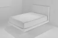 Front. Bedgear - Moisture Wicking Mattress Protector- Split King - White.