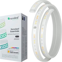 Nanoleaf - Essentials Smart LED Lightstrip Expansion - 1M | 40" - White and Colors - White - Front_Zoom