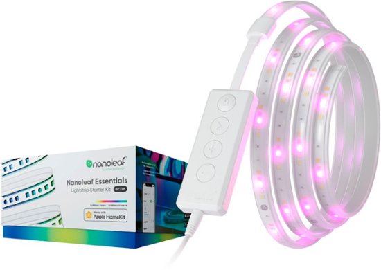 Front Zoom. Nanoleaf - Essentials Smart LED Lightstrip Starter Kit - 2M | 80" - White and Colors - White.