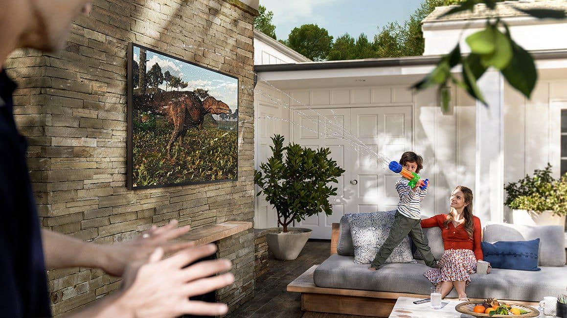 Alt View 33. Samsung - The Terrace Series 65" Class QLED Outdoor Full Sun 4K UHD Smart Tizen TV - Titan Black.