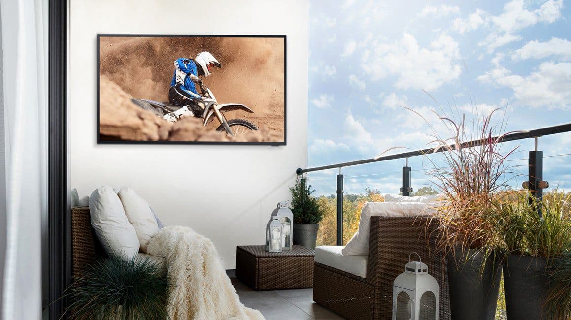 Alt View 35. Samsung - The Terrace Series 65" Class QLED Outdoor Full Sun 4K UHD Smart Tizen TV - Titan Black.