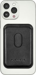 Platinum™ - Horween Leather RFID Wallet for iPhone Series 14, iPhone Series 13 and iPhone Series 12 - Black - Front_Zoom