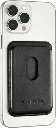 Platinum™ - Horween Leather RFID Wallet for iPhone Series 15, Series 14, iPhone Series 13 and iPhone Series 12 - Black