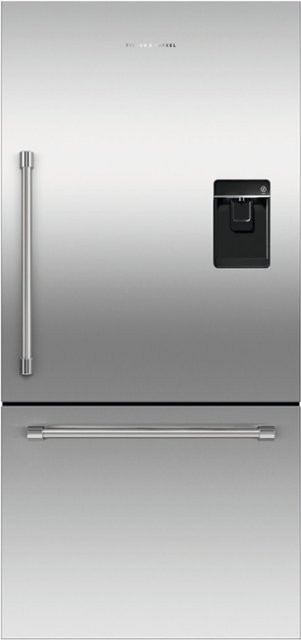 Front Zoom. Fisher & Paykel - 17.1 Cu. Ft. Bottom-Freezer Counter-Depth ActiveSmart Refrigerator Ice Water - Silver.