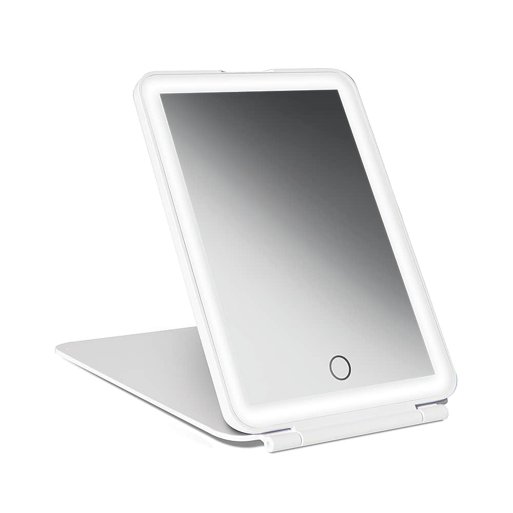 Vanity Planet - LED Mini Travel Mirror - White - Angle_Zoom