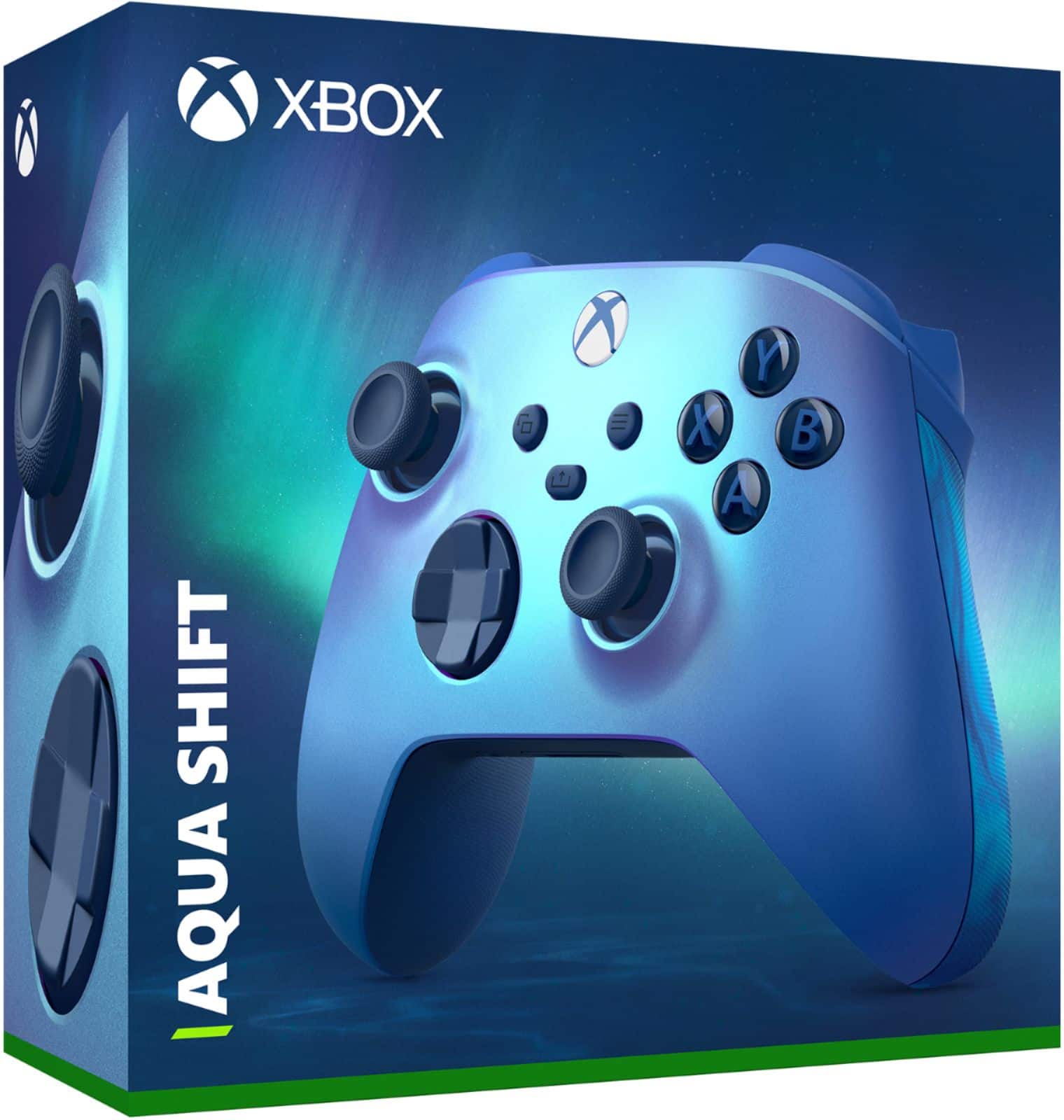 Alt View 14. Microsoft - Xbox Wireless Controller for Xbox Series X, Xbox Series S, Xbox One, Windows Devices - Aqua Shift Special Edition.